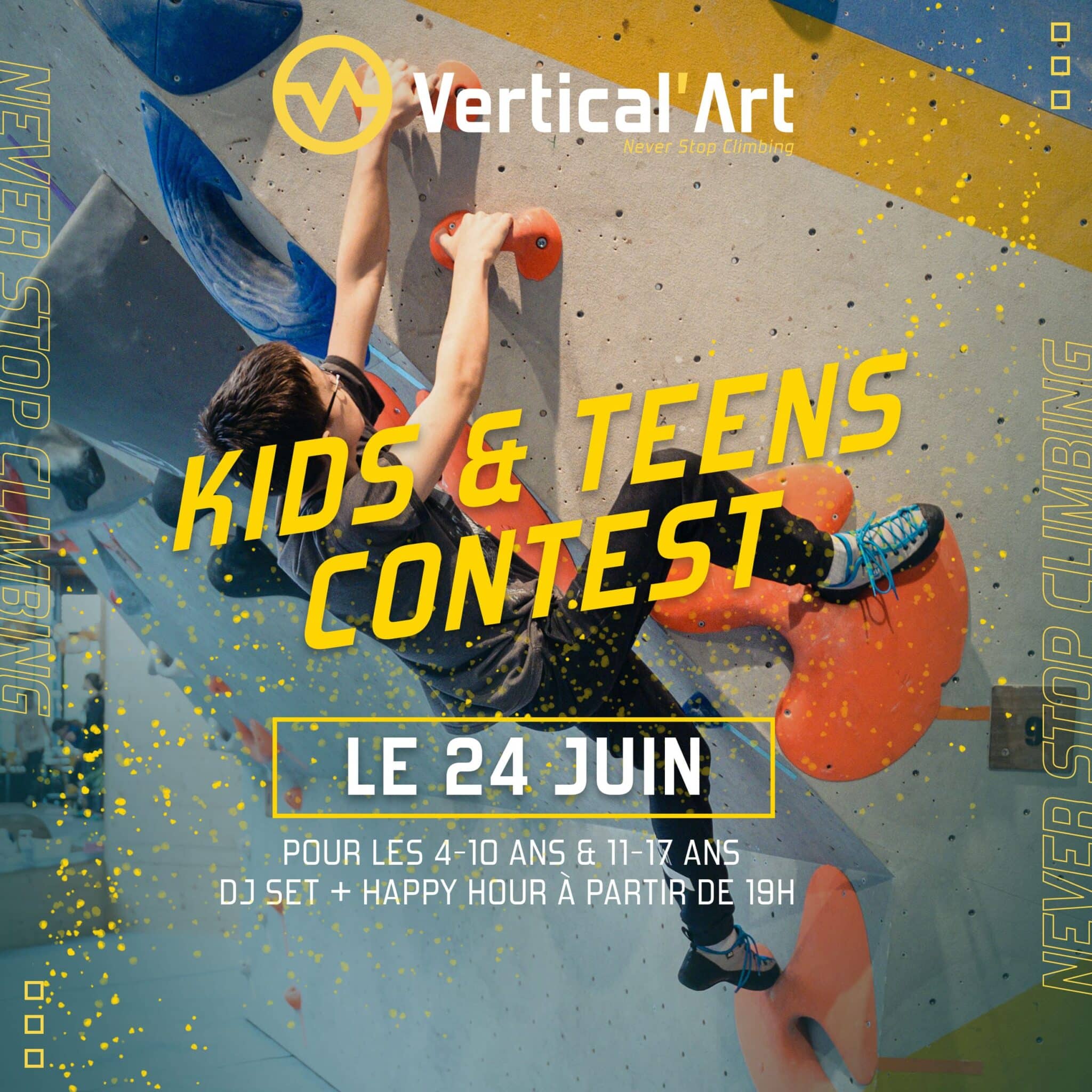 Contest Kids & teens à Vertical'Art Le Mans samedi 24 juin