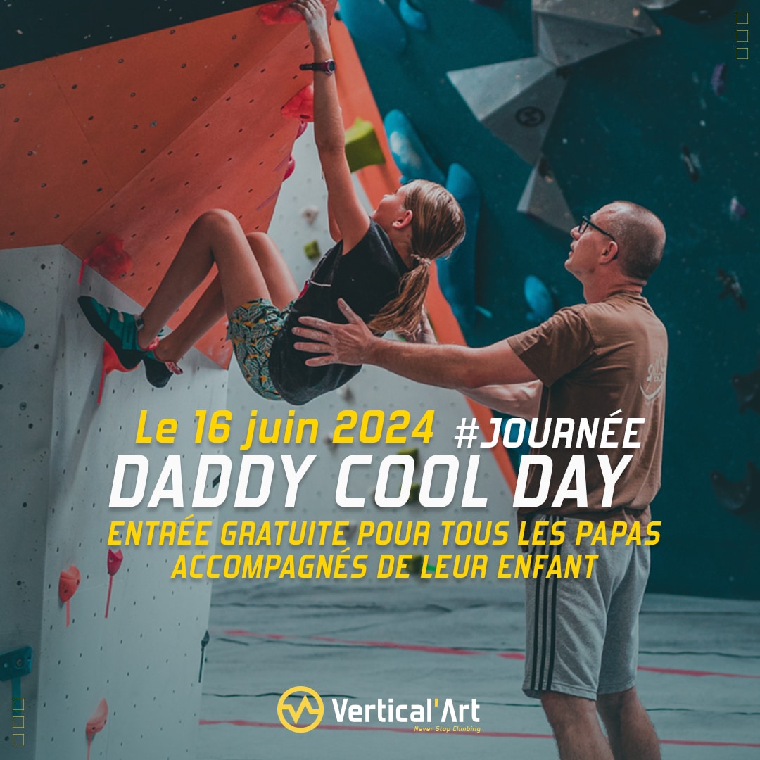Fête des pères à Vertical'Art Le Mans dimanche 16 juin, escalade gratuite pour les papas