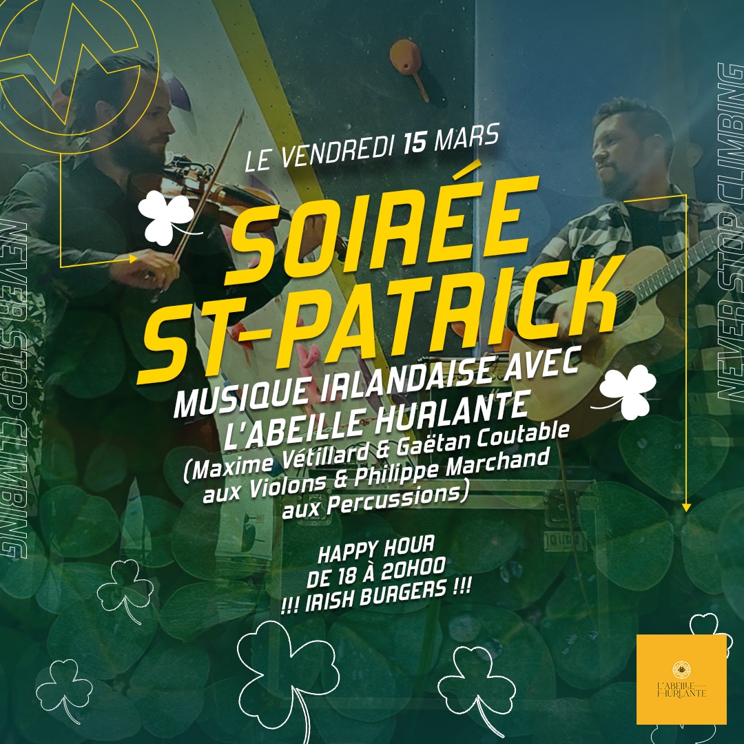 Soirée Saint Patrick avec Happy Hour & Concerts à VA Le Mans vendredi 15 mars