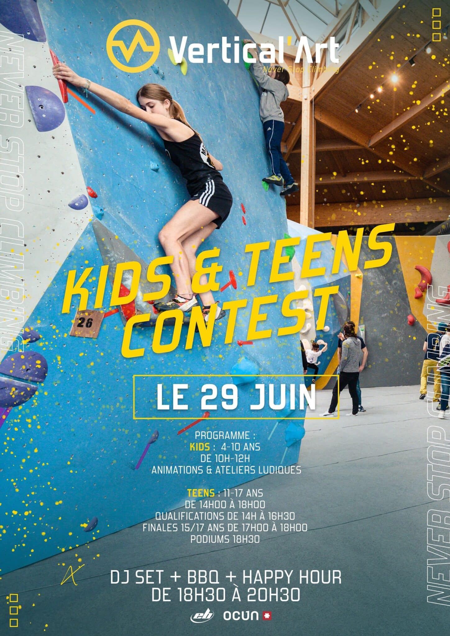 Contest Kids & teens à Vertical'Art Le Mans samedi 29 juin