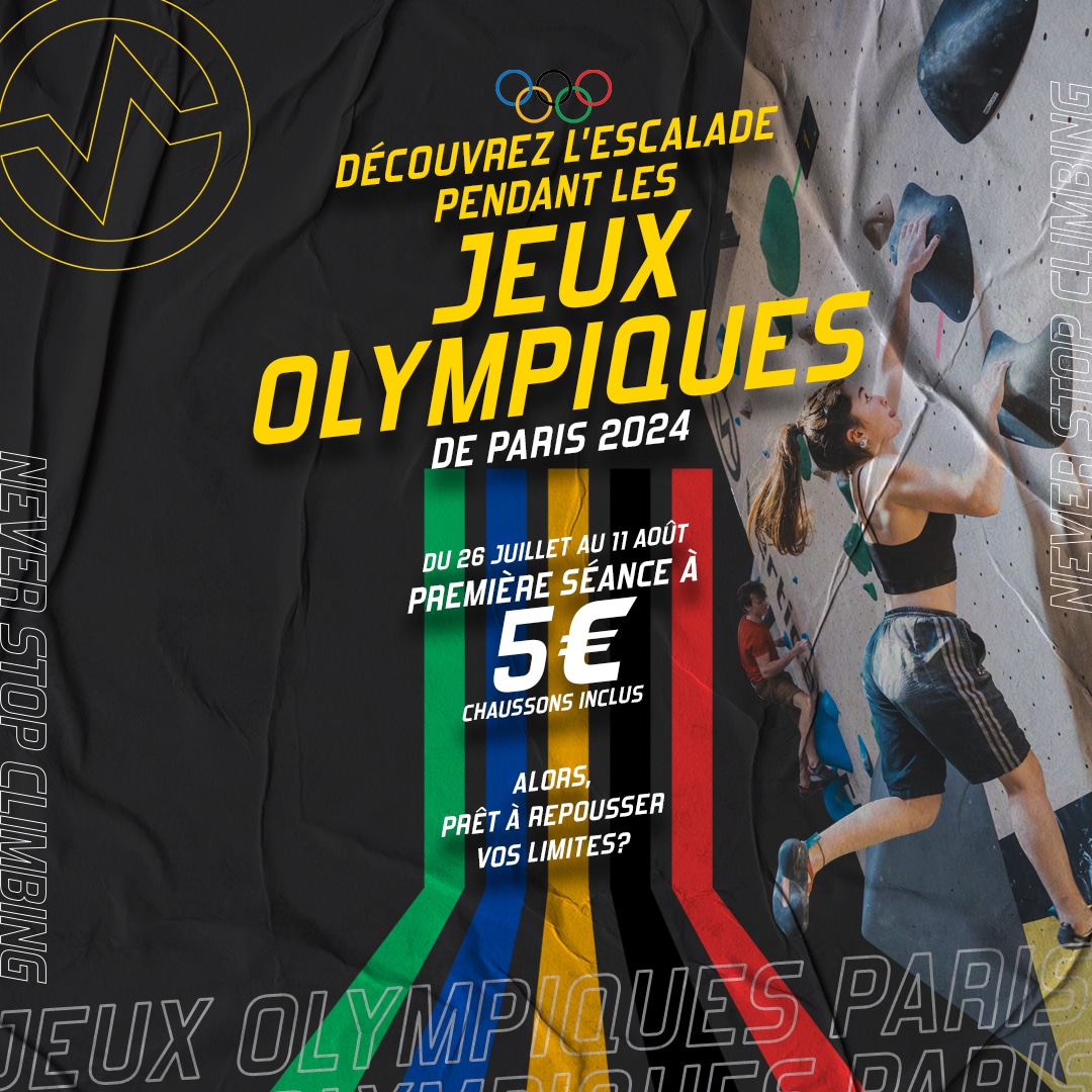 Jeux Olympiques - Offre spéciale 1ère visite : Découvrez l'escalade pour 5€ à Vertical'Art Le Mans