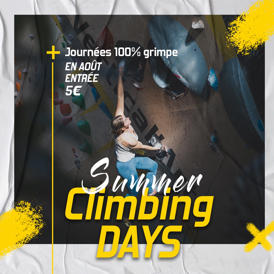 Summer Climbing Days à Vertical’Art Le Mans, escalade à 5€ pour tous en août 2024