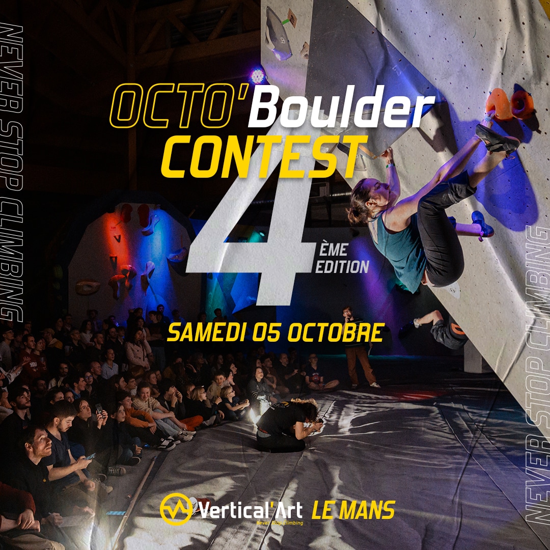 OCTO’BOULDER CONTEST #4 À VERTICAL’ART LE MANS SAMEDI 5 OCTOBRE