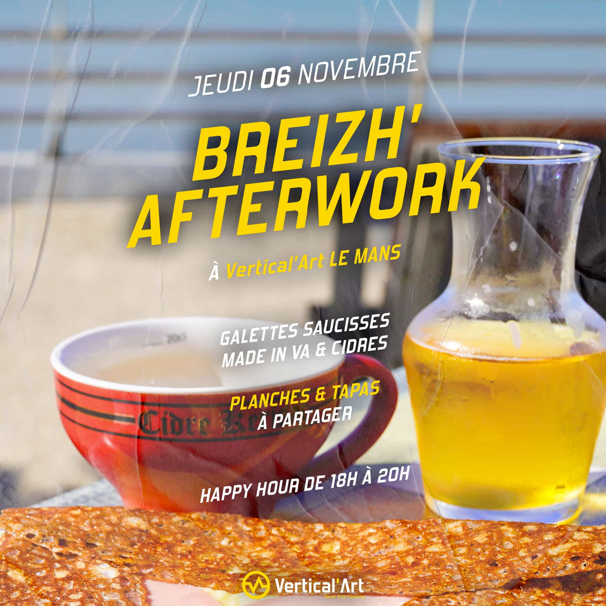 BREIZH'AFTERWORK le jeudi 6 novembre à Vertical'Art Le Mans